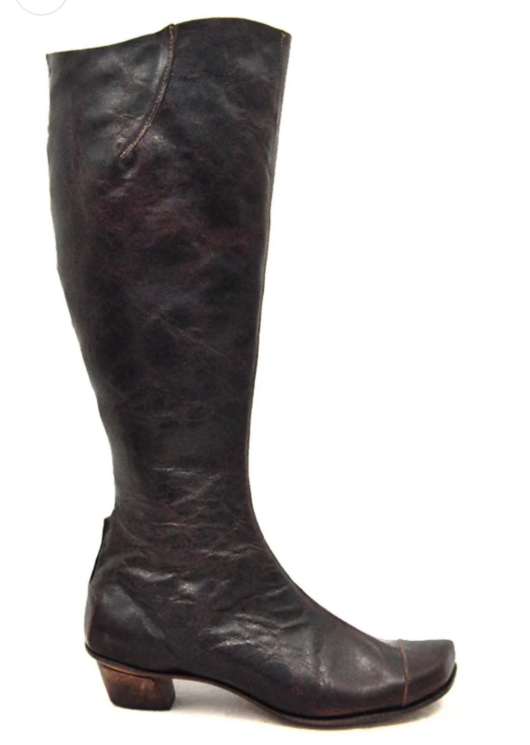 cydwoq Vintage Inspired Game Leather Boots in Dark Brown