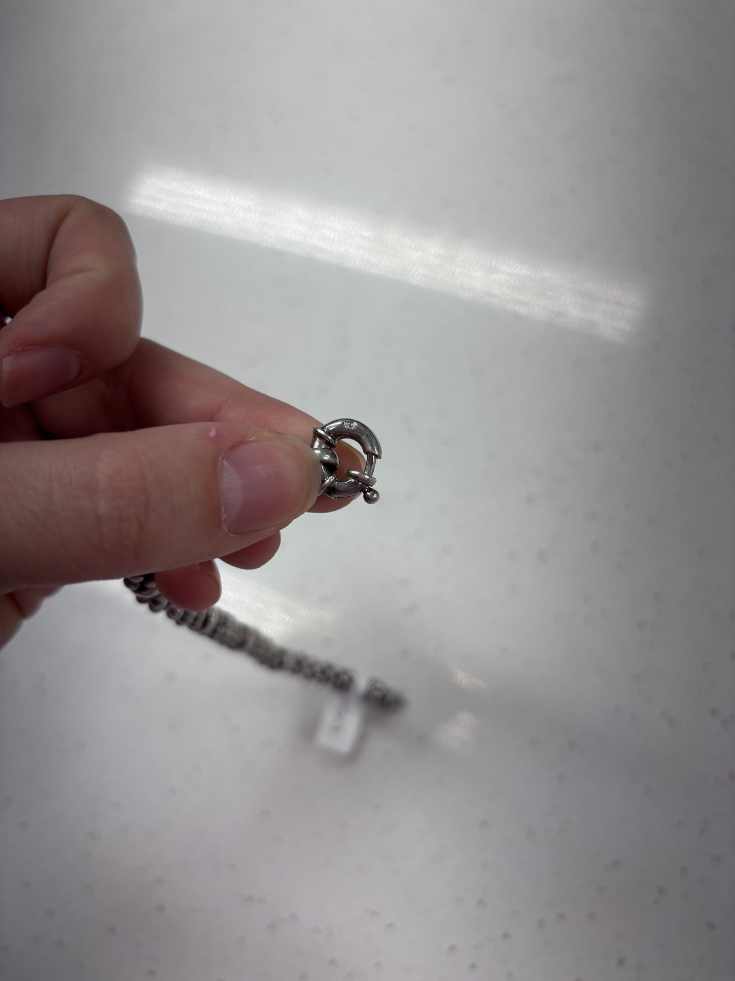 LAGOS Sterling Silver Caviar Rope Station Beaded Bracelet