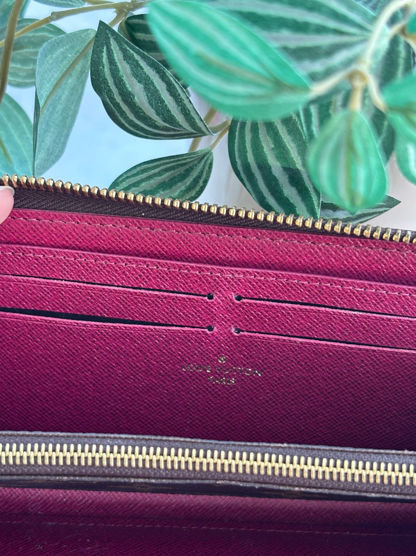 Louis Vuitton Clemence Monogram Zip Around Wallet