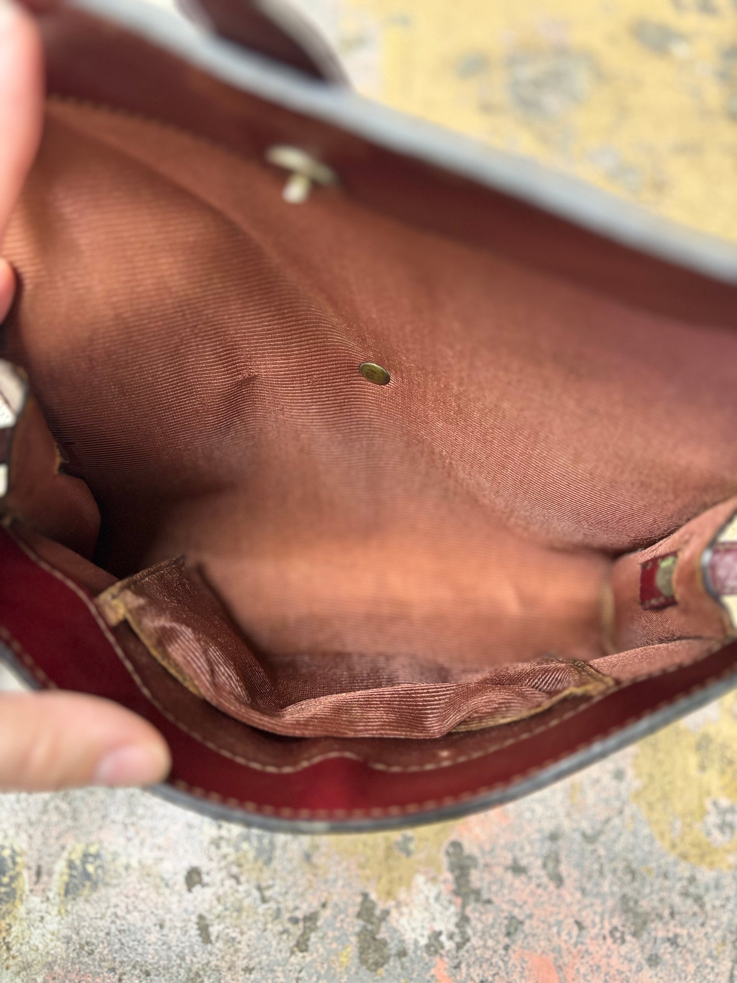 Vintage YSL Red Leather Shoulder Bag