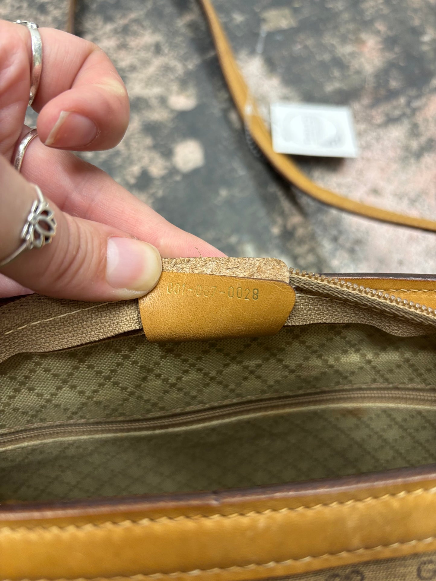 Vintage Gucci Micro GG Monogram Leather Shoulder Bag