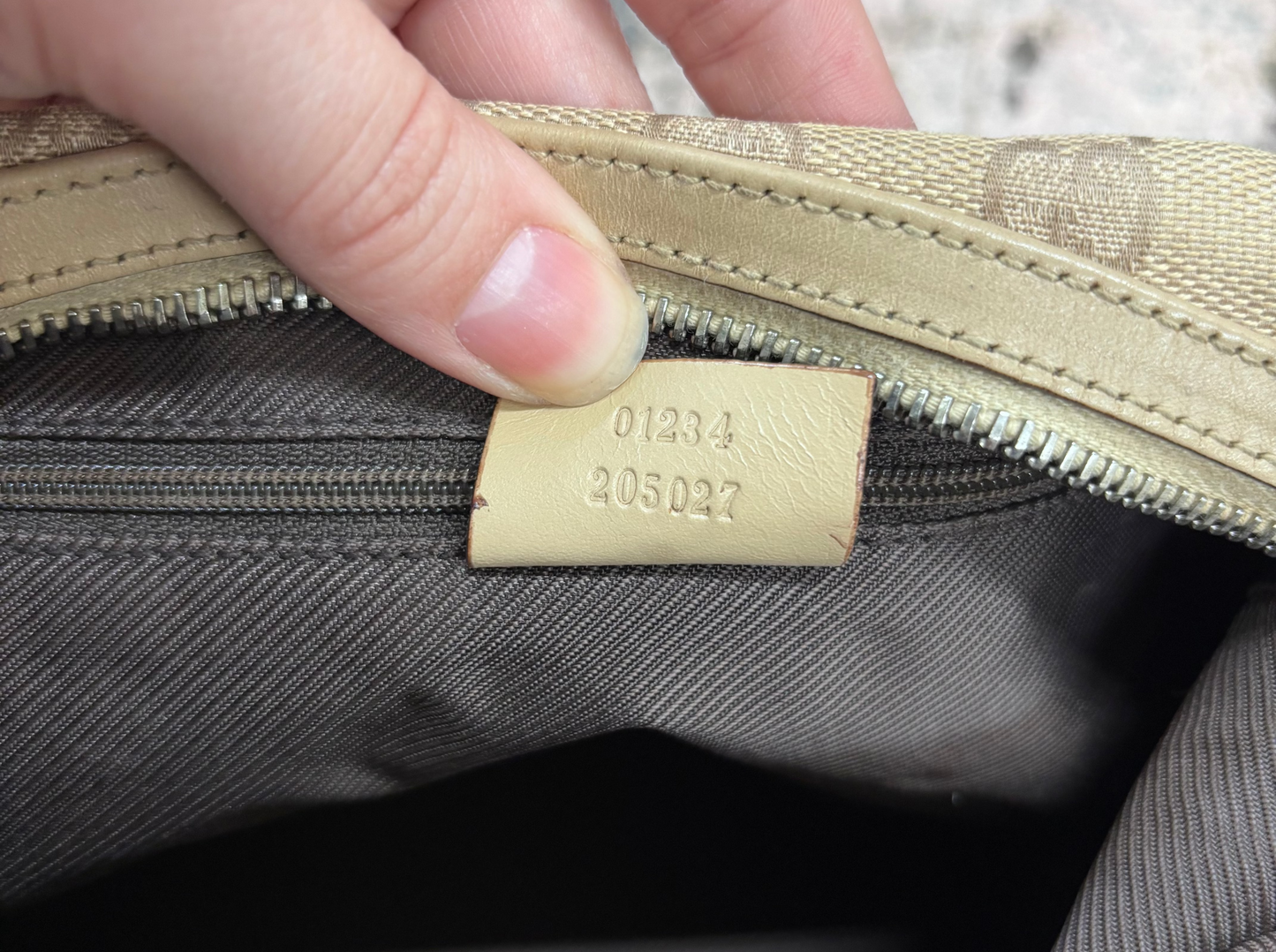 Gucci Clasp Hobo Shoulder Bag in Beige GG Canvas