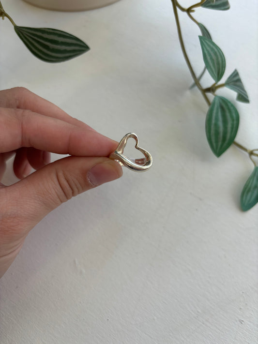 Tiffany & Co. Elsa Peretti Open Heart Sterling Silver Ring