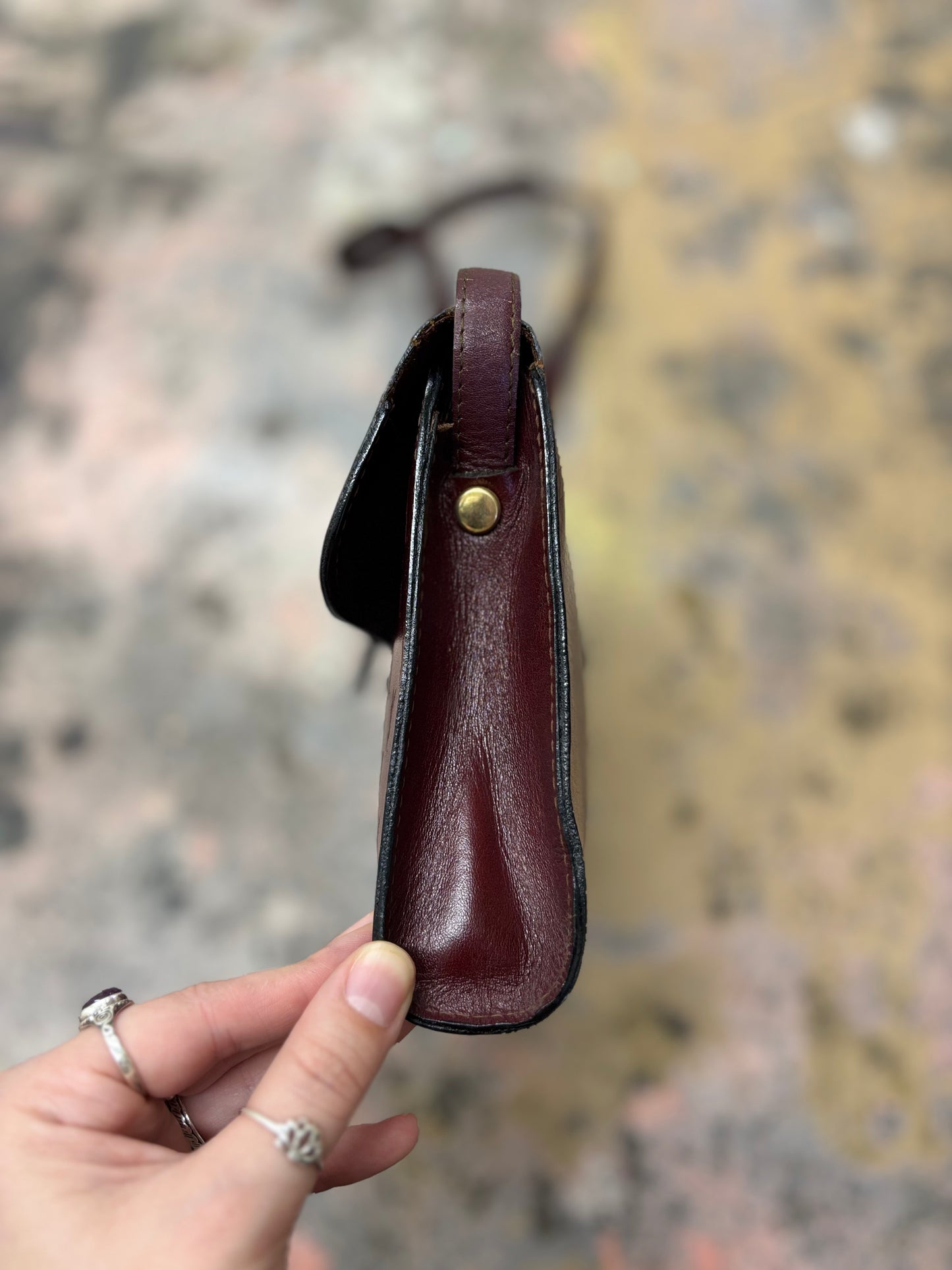 Vintage YSL Red Leather Shoulder Bag