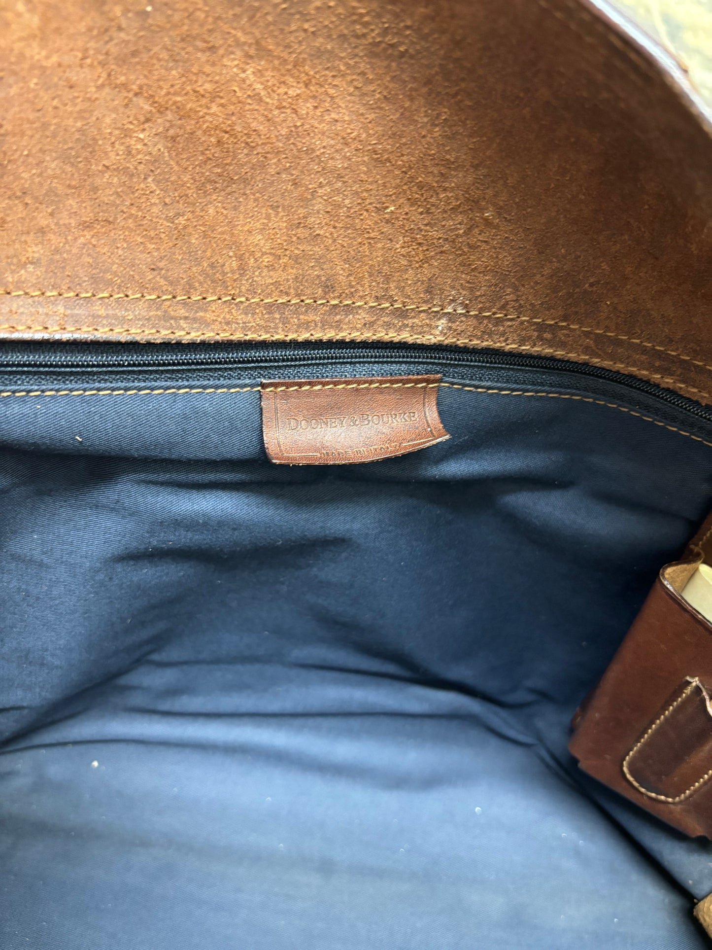 Vintage 1990s Dooney & Bourke Brown Leather Tote