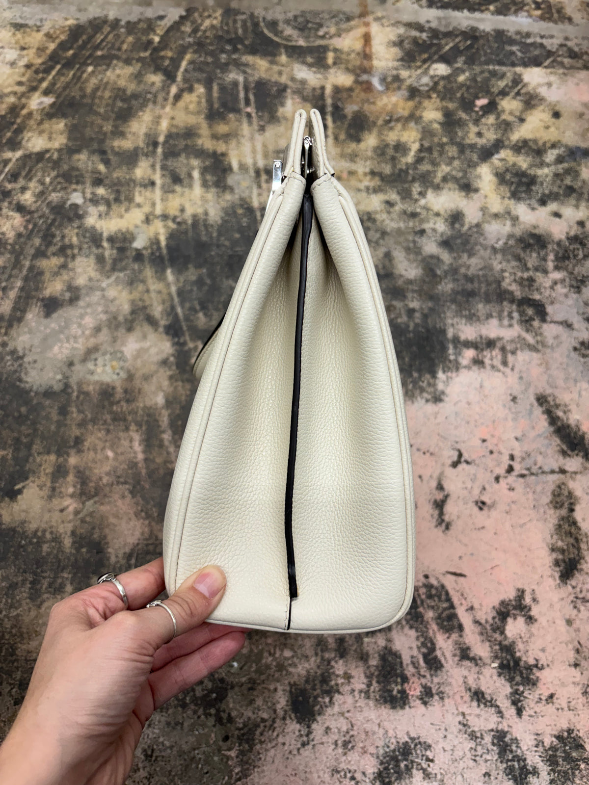 Gucci Zumi Top Handle Grainy Calfskin Bag