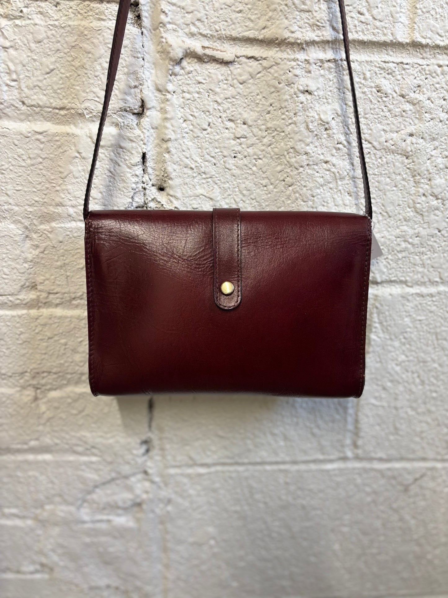 Vintage YSL Red Leather Shoulder Bag