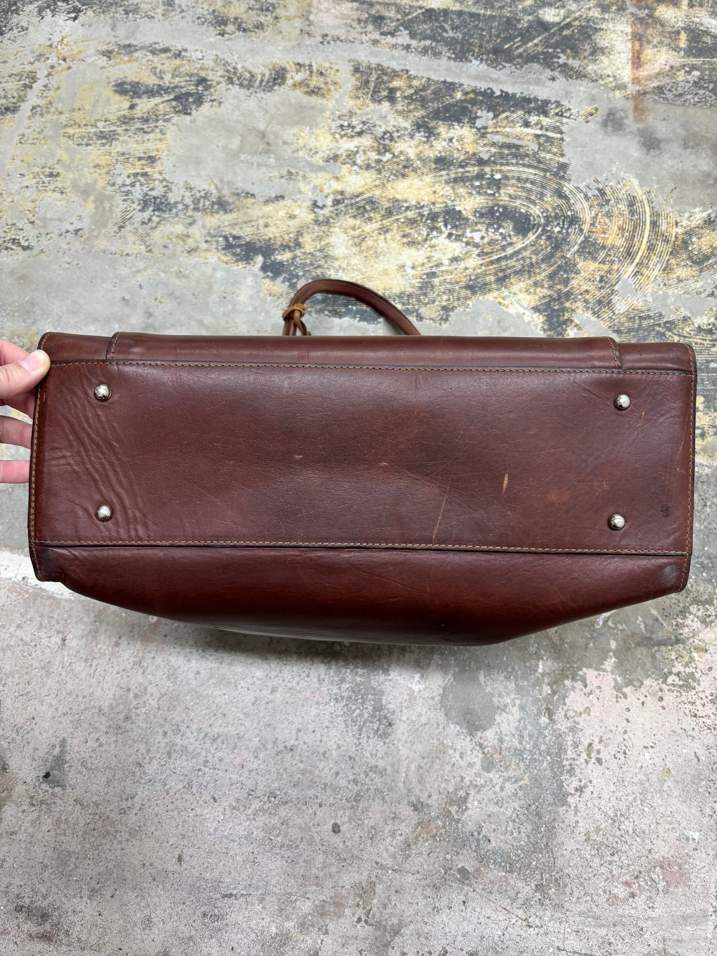 Vintage 1990s Dooney & Bourke Brown Leather Tote