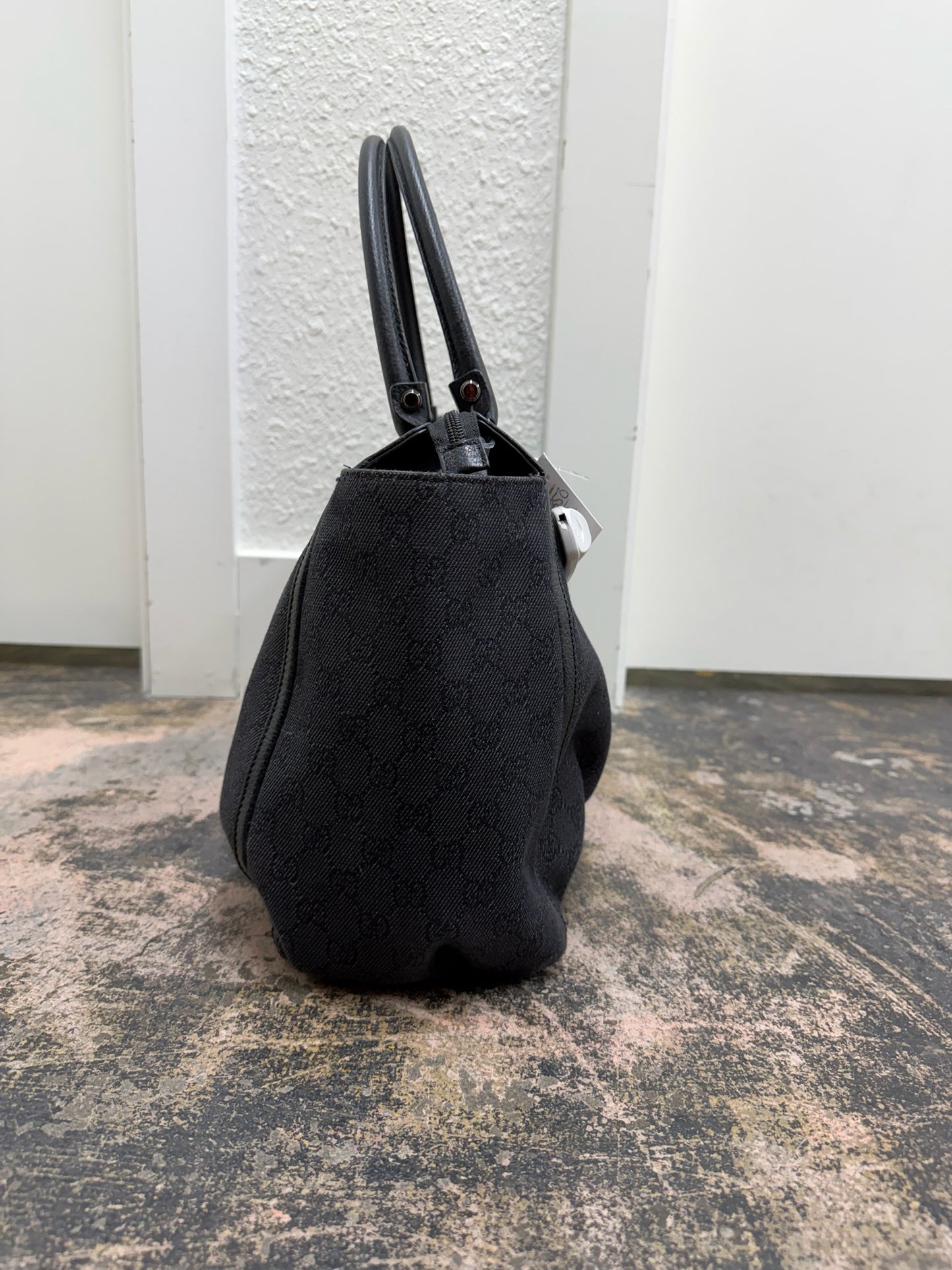 Gucci GG Black Denim Abbey D-Ring Tote Bag