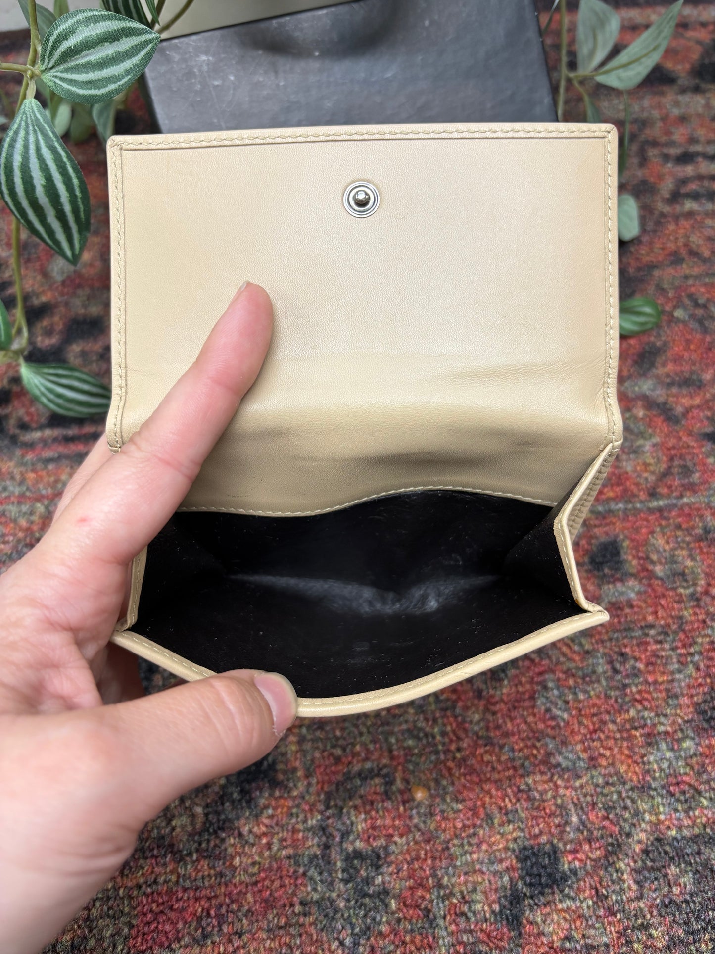 Vintage Gucci GG Canvas Bifold Beige Wallet