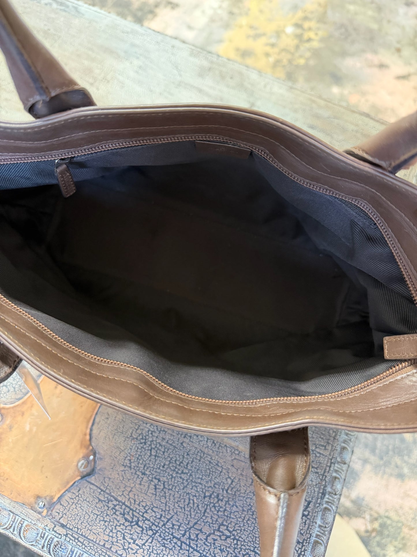 Vintage Gucci GG Brown Canvas Tote Bag