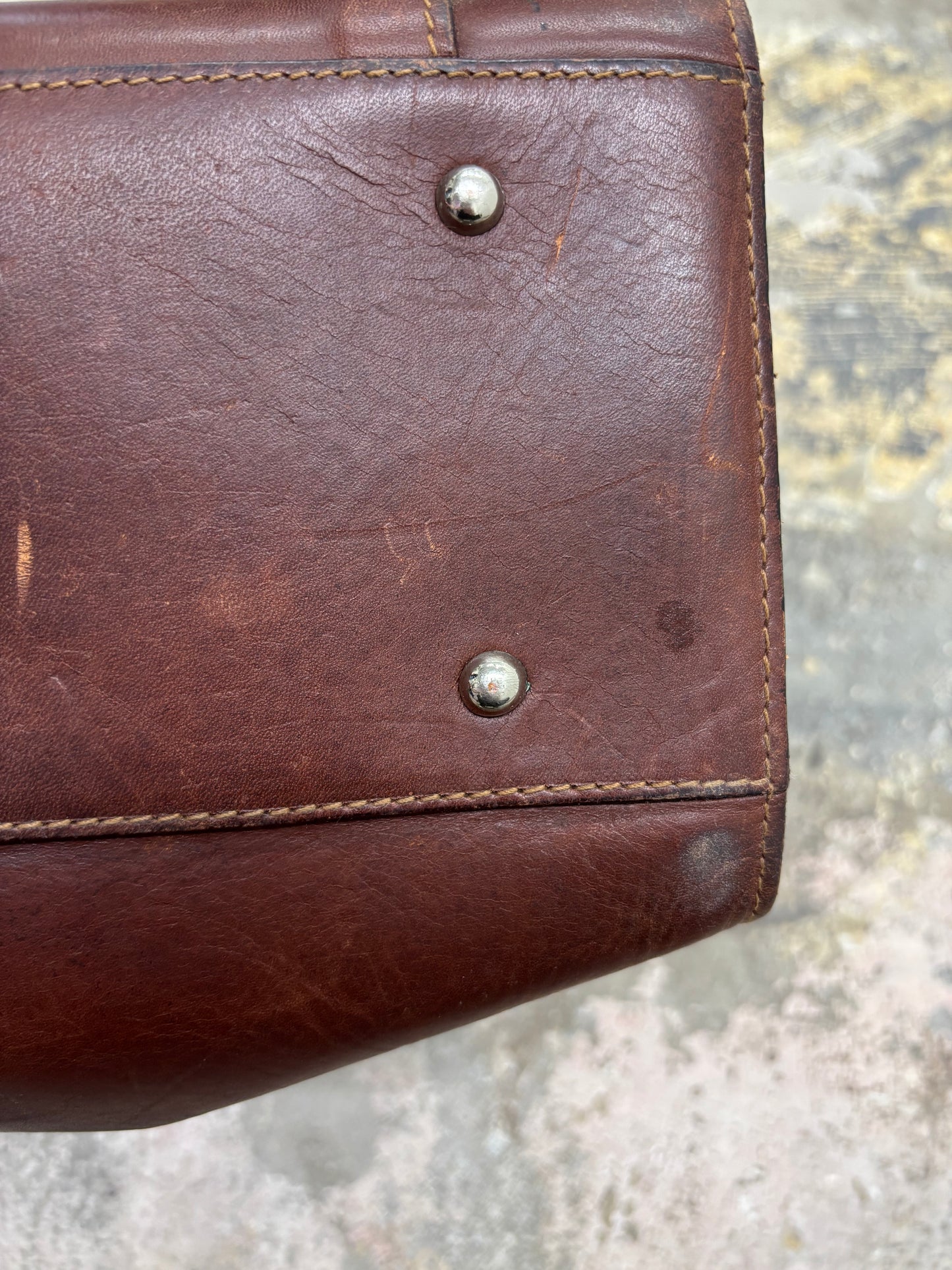 Vintage 1990s Dooney & Bourke Brown Leather Tote