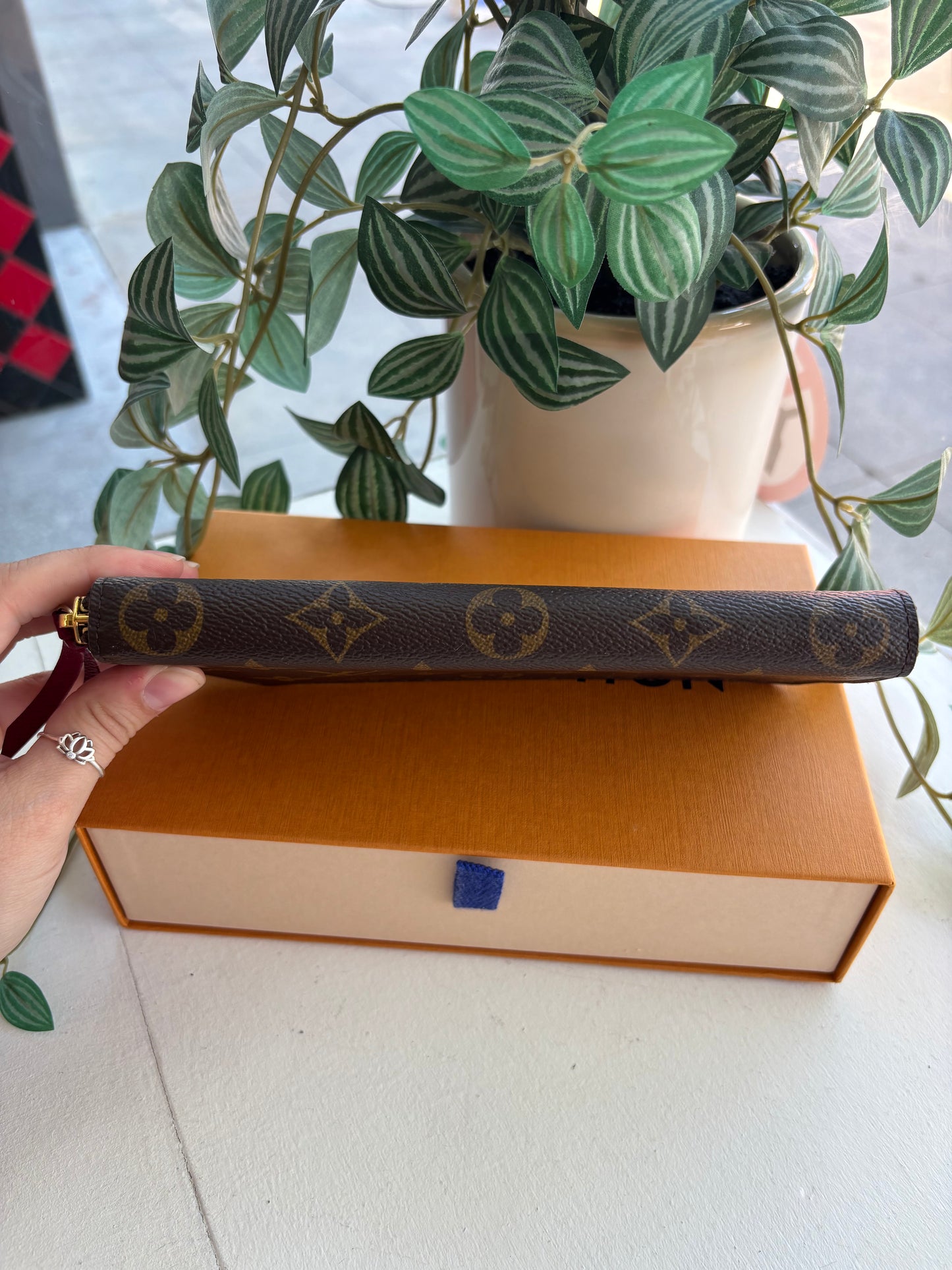 Louis Vuitton Clemence Monogram Zip Around Wallet