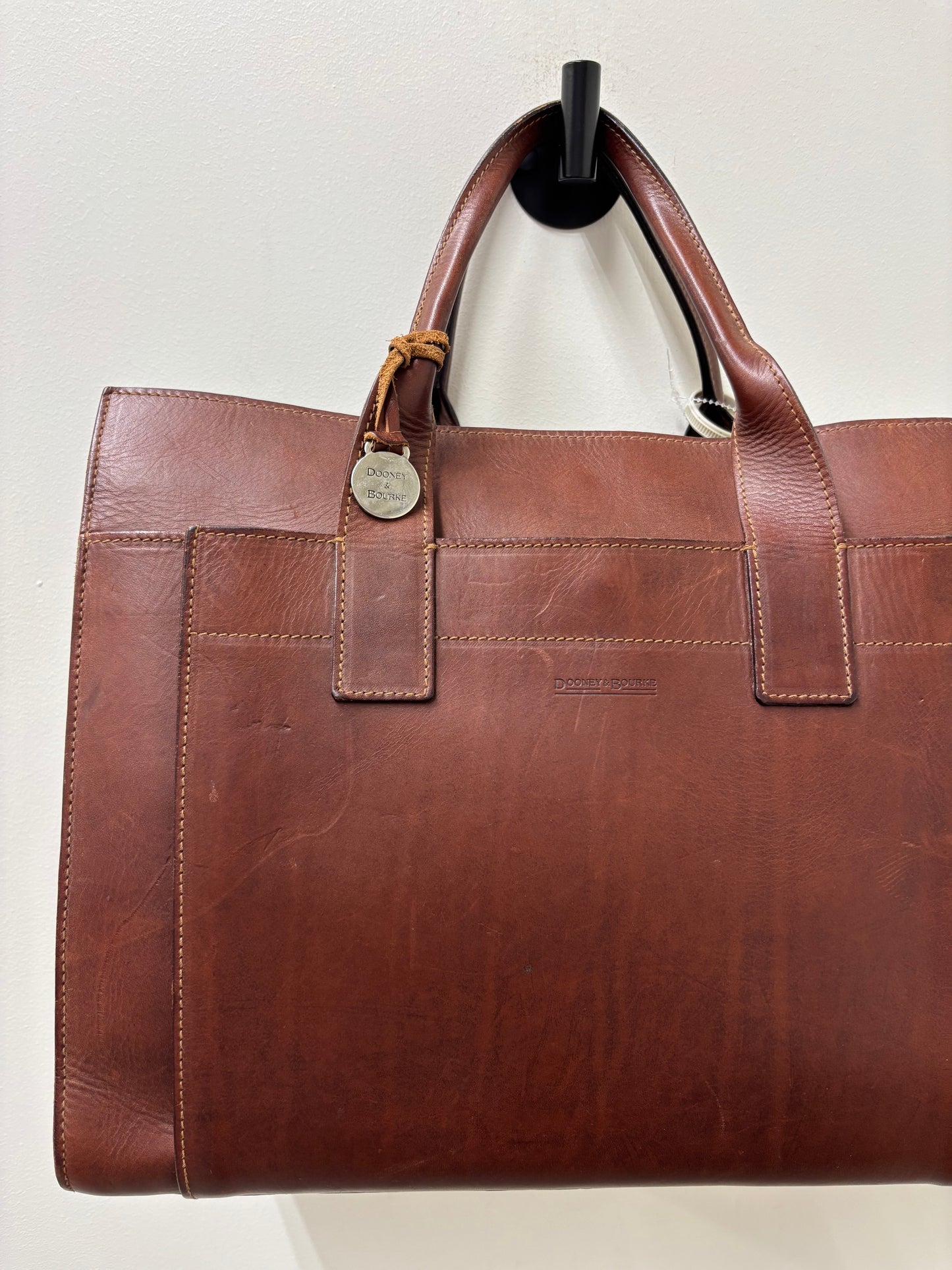Vintage 1990s Dooney & Bourke Brown Leather Tote