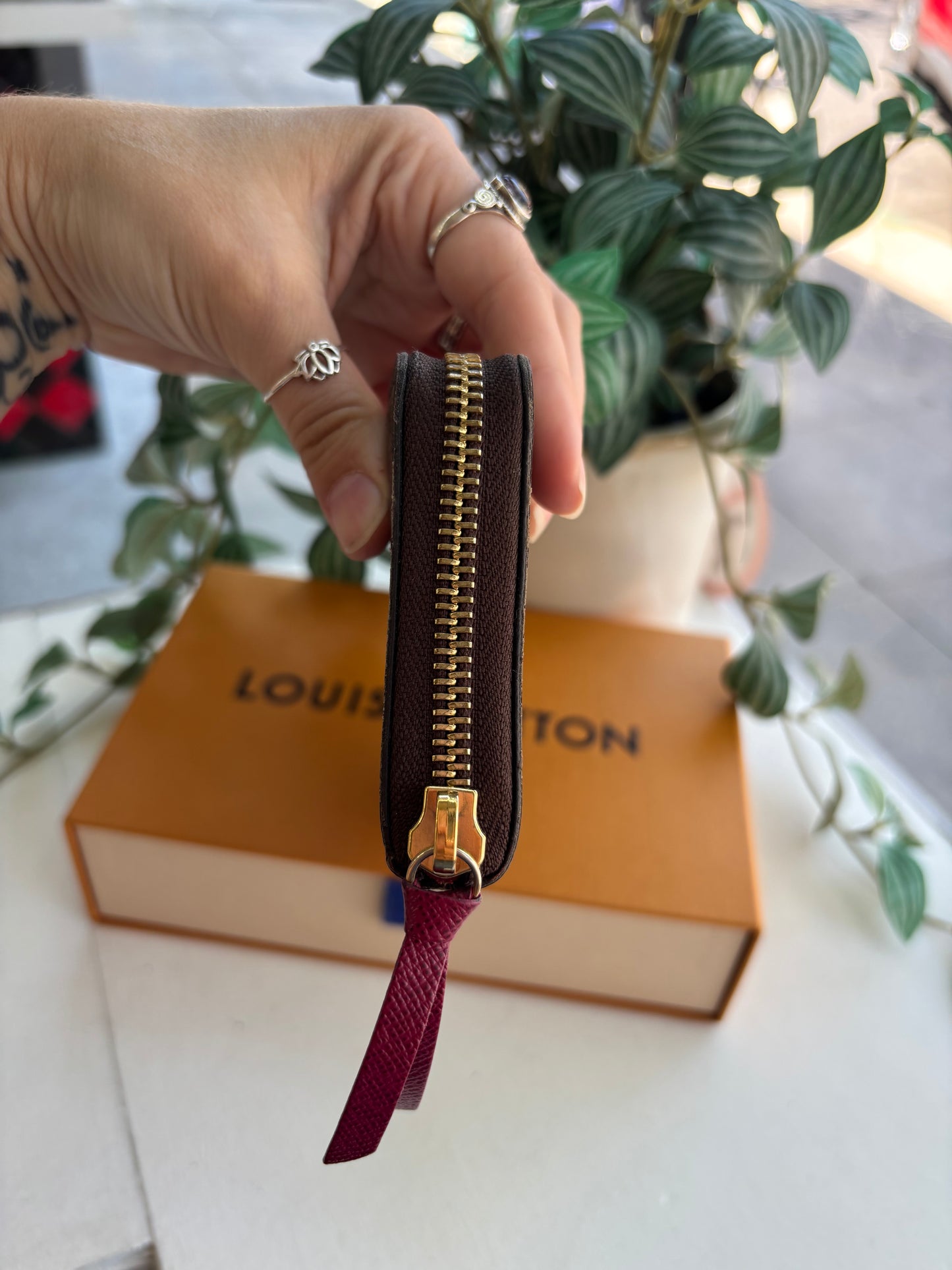 Louis Vuitton Clemence Monogram Zip Around Wallet
