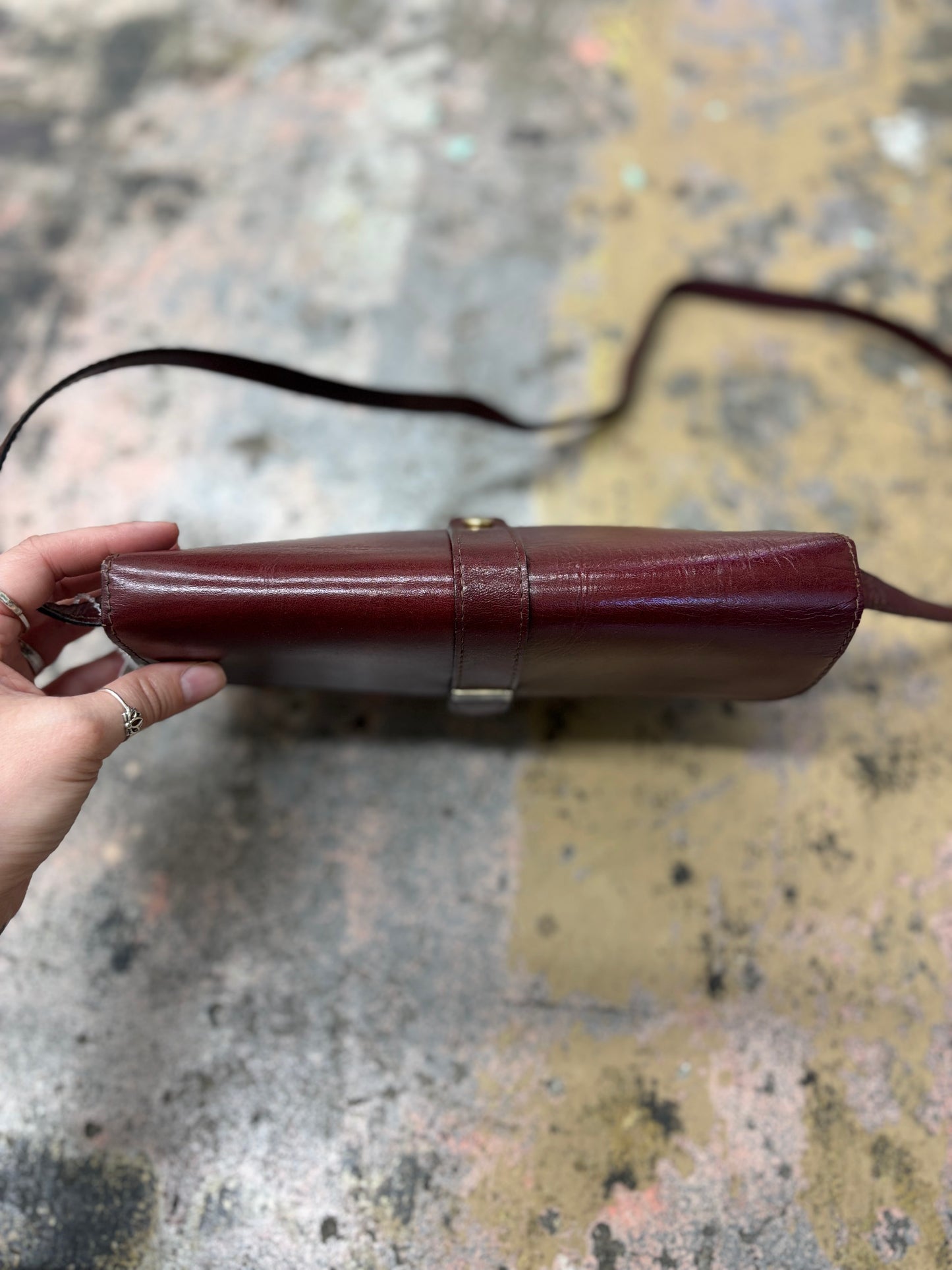 Vintage YSL Red Leather Shoulder Bag