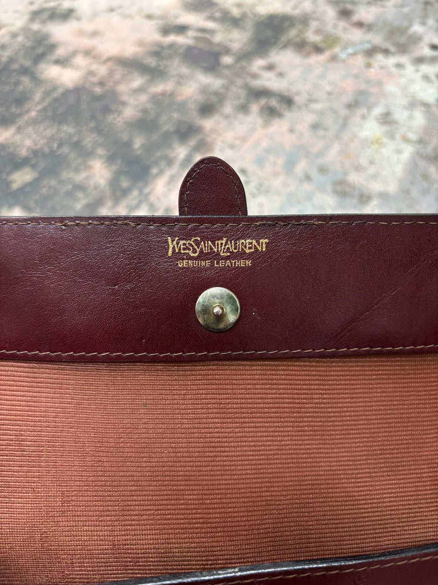 Vintage YSL Red Leather Shoulder Bag