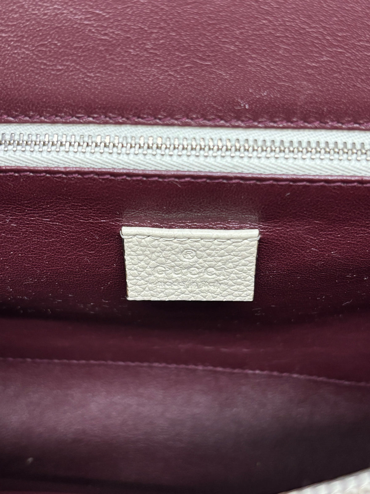 Gucci Zumi Top Handle Grainy Calfskin Bag