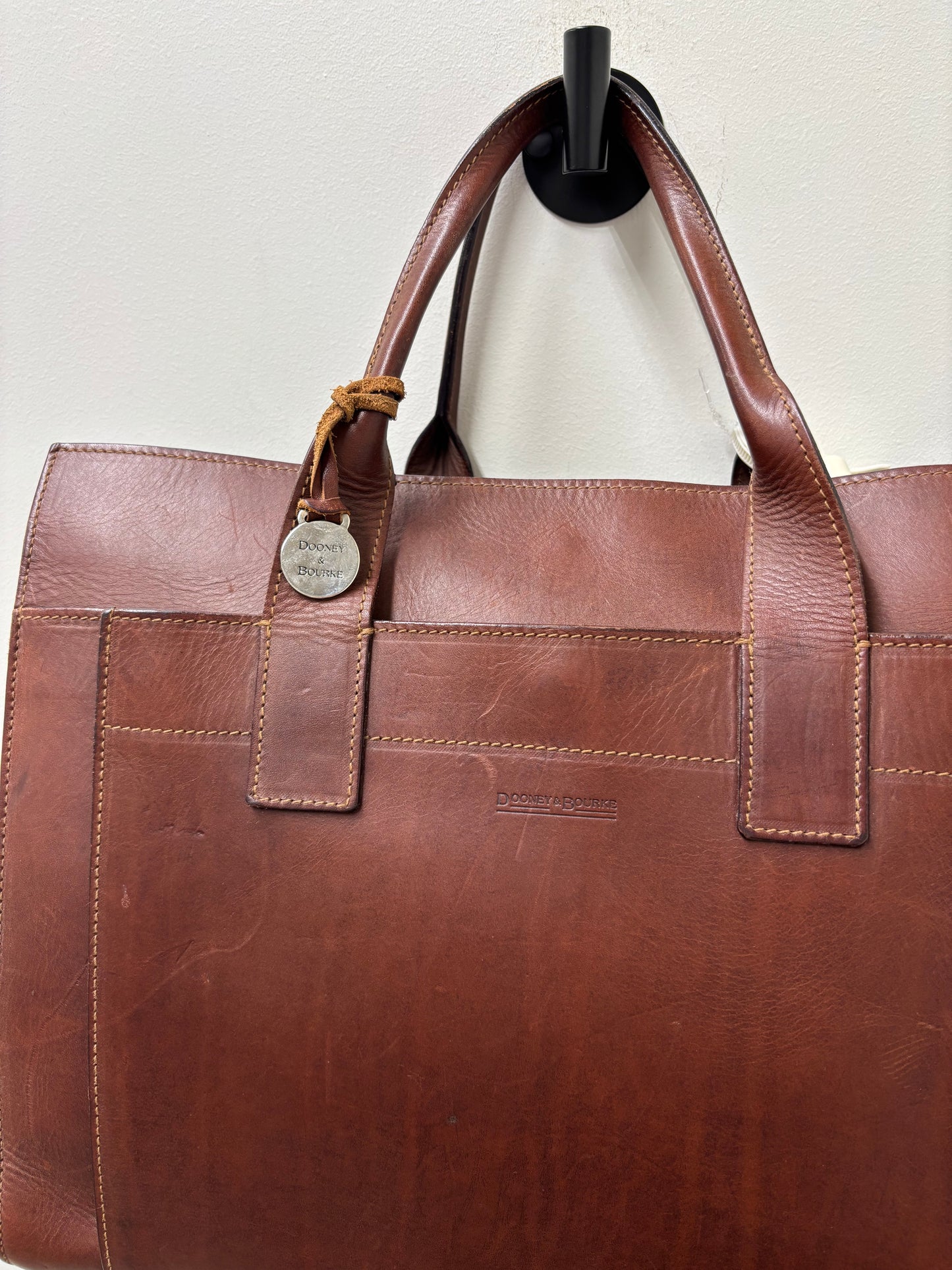 Vintage 1990s Dooney & Bourke Brown Leather Tote