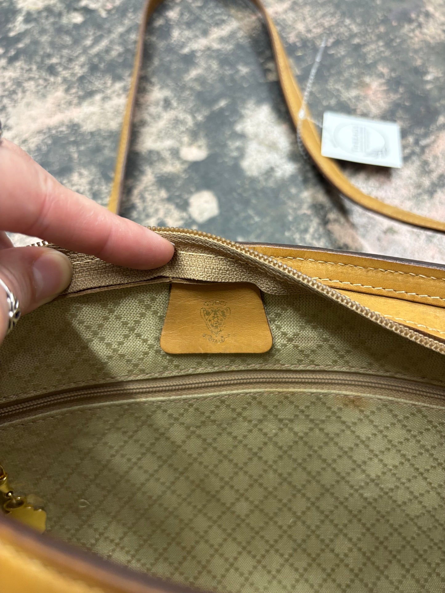 Vintage Gucci Micro GG Monogram Leather Shoulder Bag