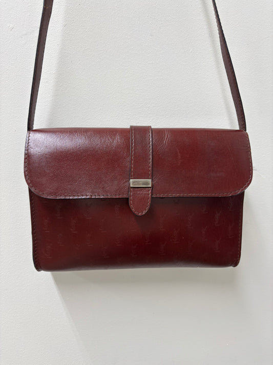 Vintage YSL Red Leather Shoulder Bag