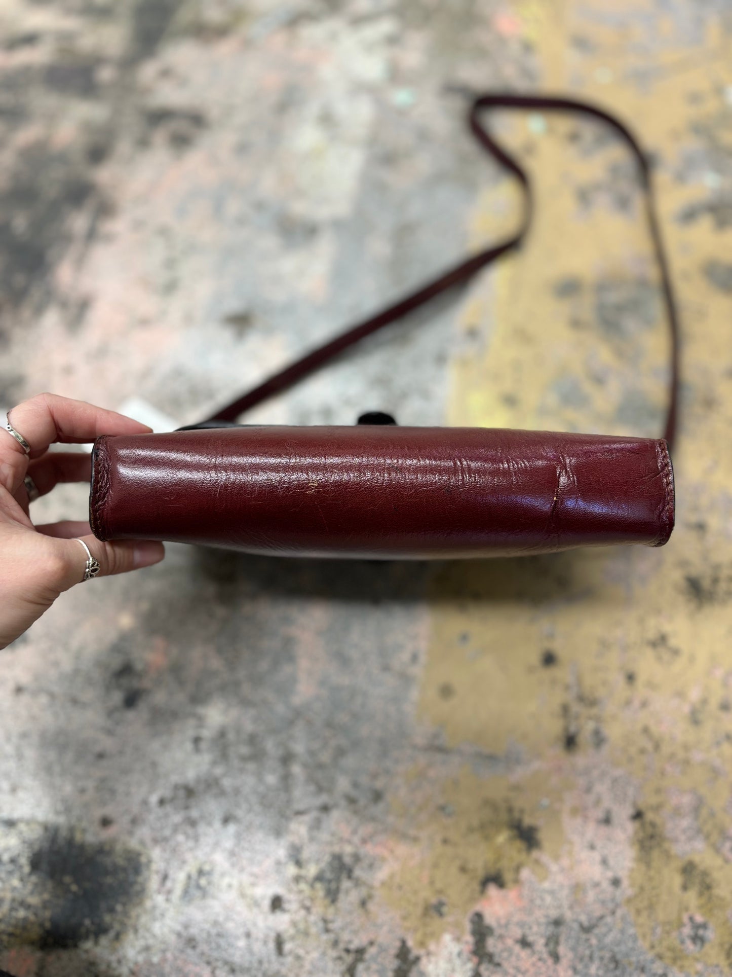 Vintage YSL Red Leather Shoulder Bag