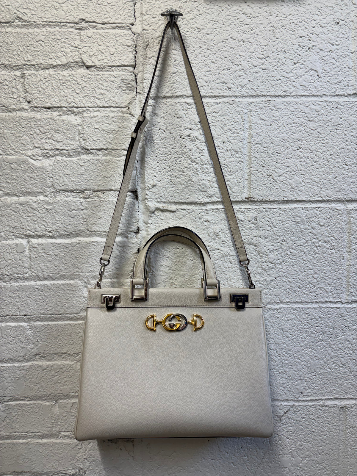 Gucci Zumi Top Handle Grainy Calfskin Bag