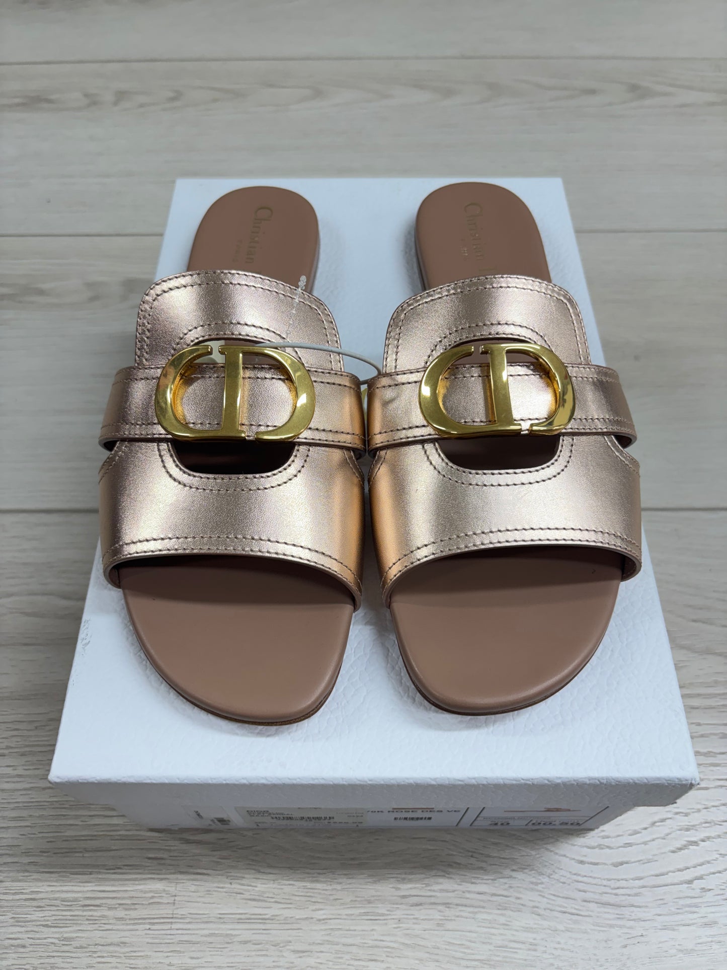 NWT Dior 30 Montaigne Slide in Rose Calfskin