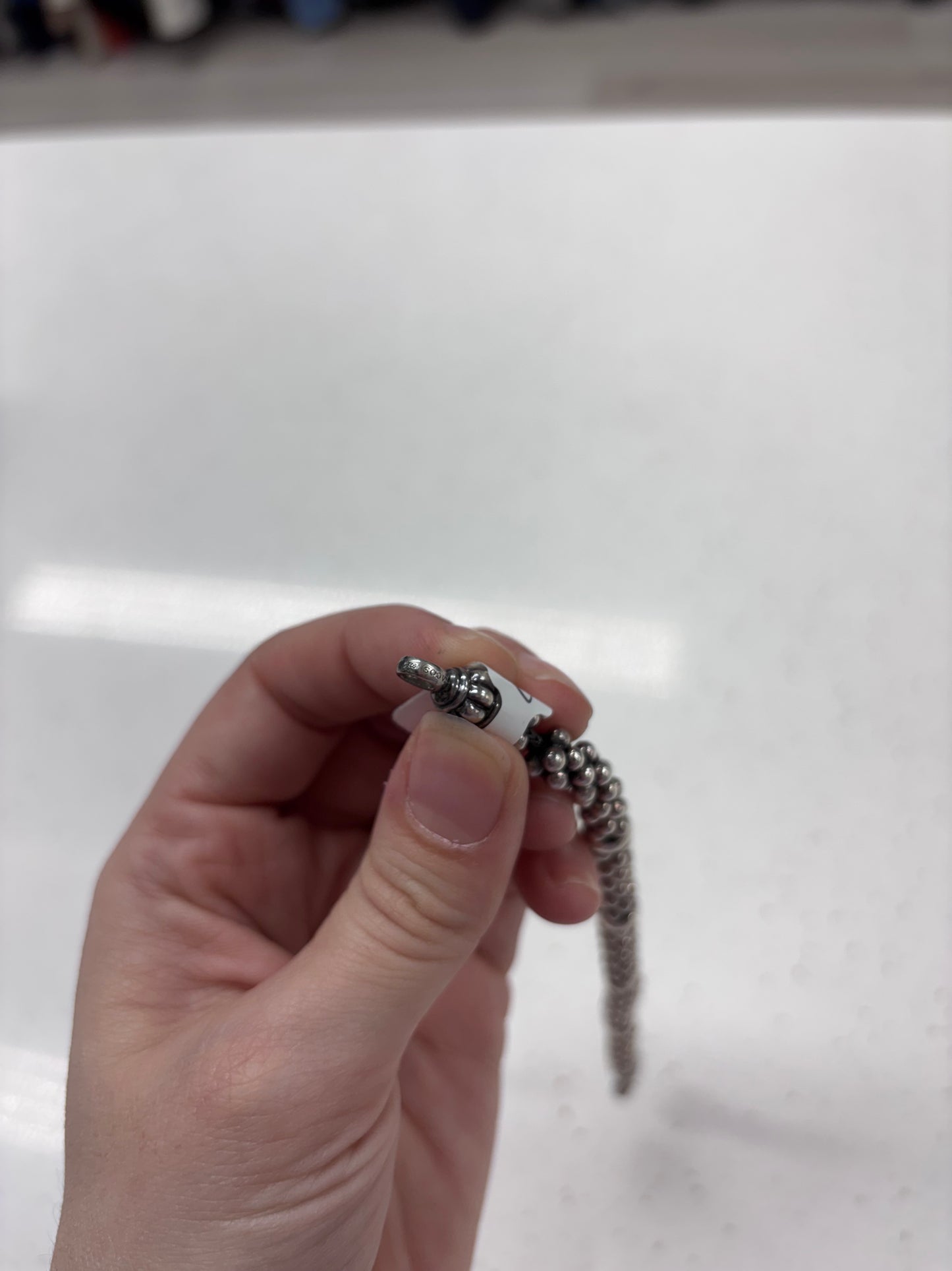 LAGOS Sterling Silver Caviar Rope Station Beaded Bracelet