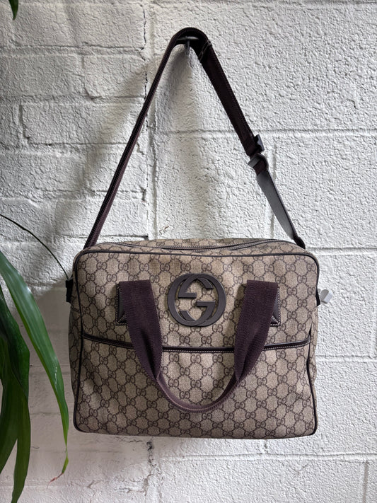 Gucci GG Plus Monogram Interlocking G Briefcase
