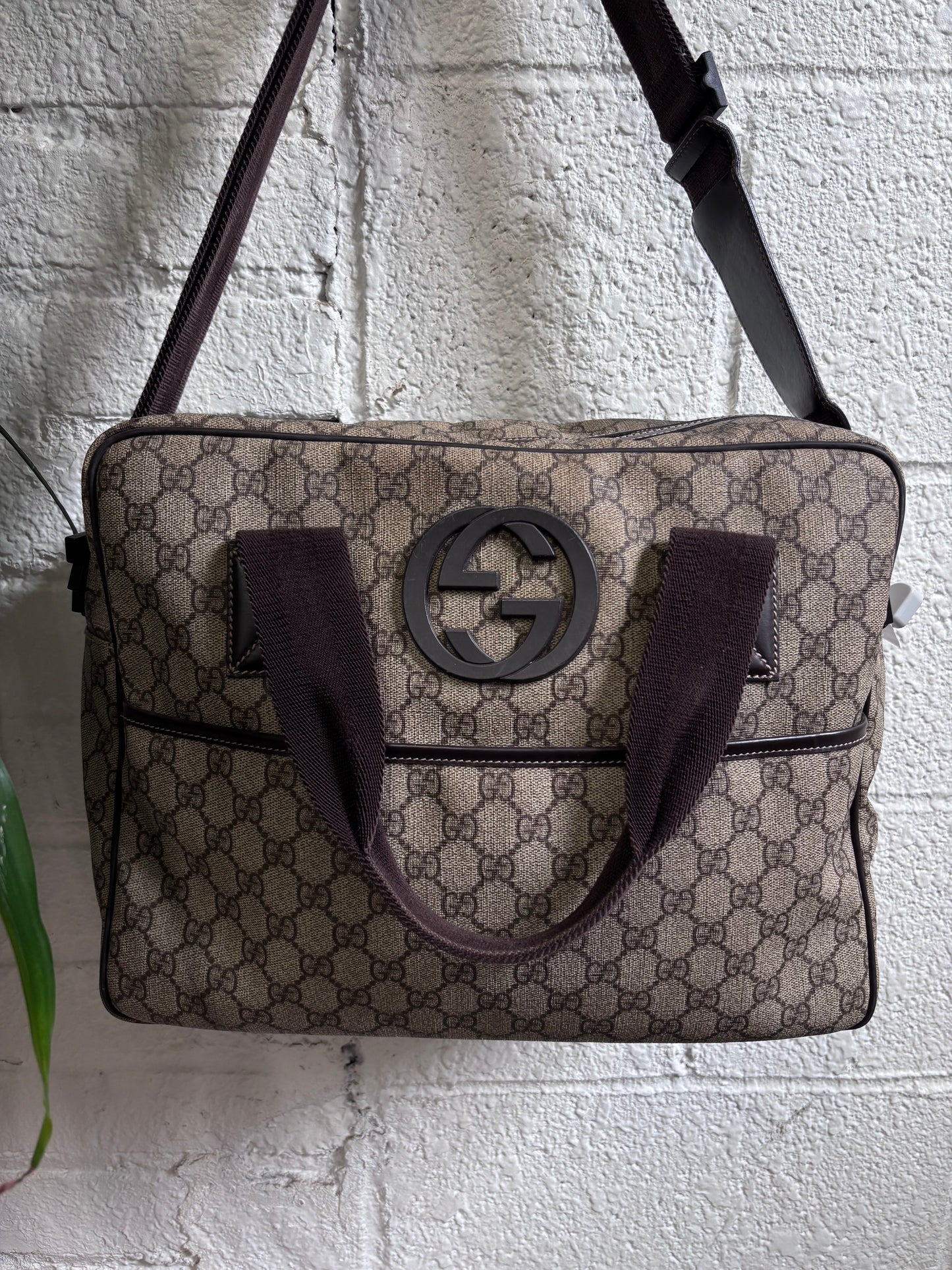 Gucci GG Plus Monogram Interlocking G Briefcase
