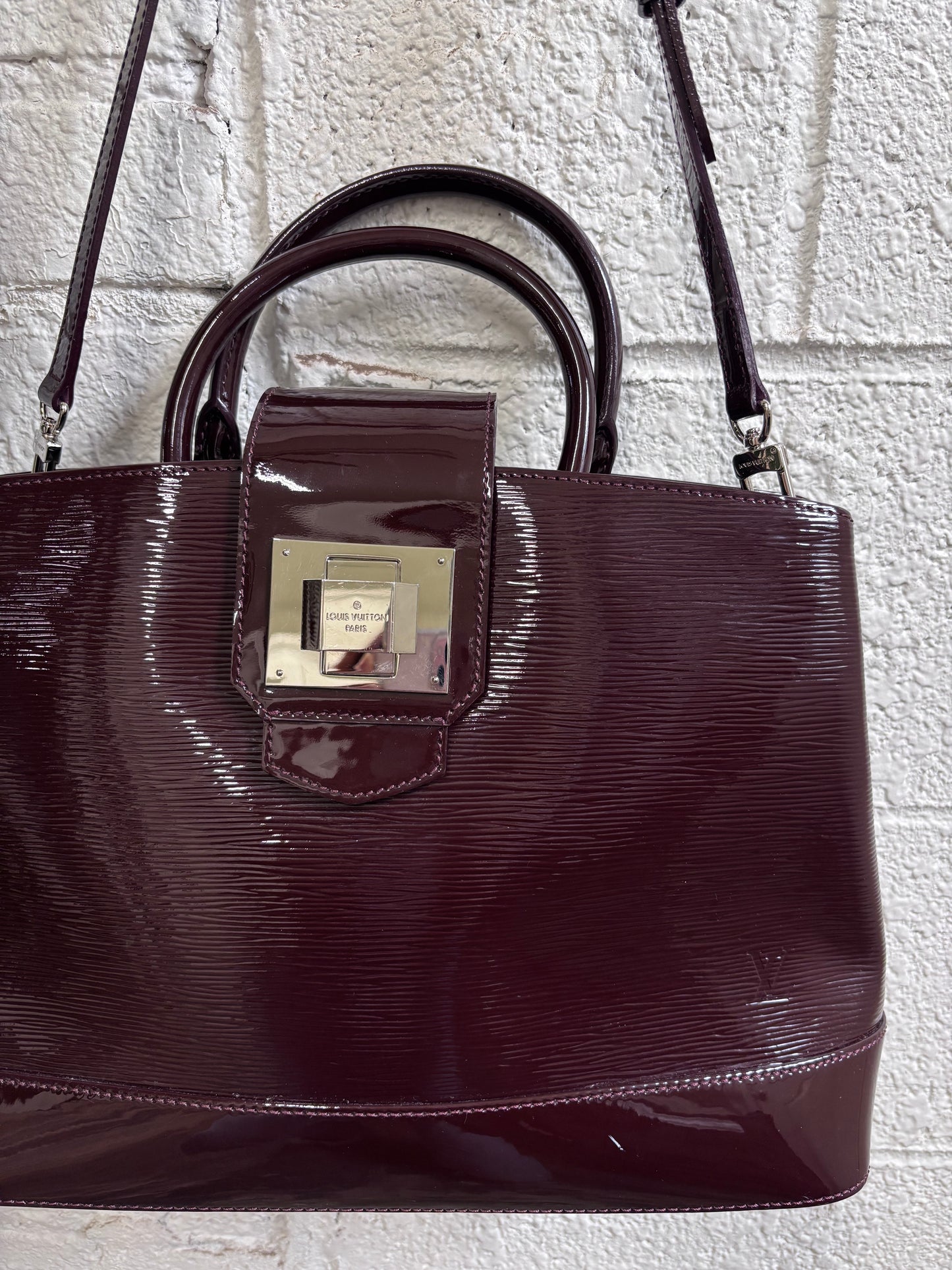 Louis Vuitton Prune Electric Epi Leather Mirabeau GM Bag