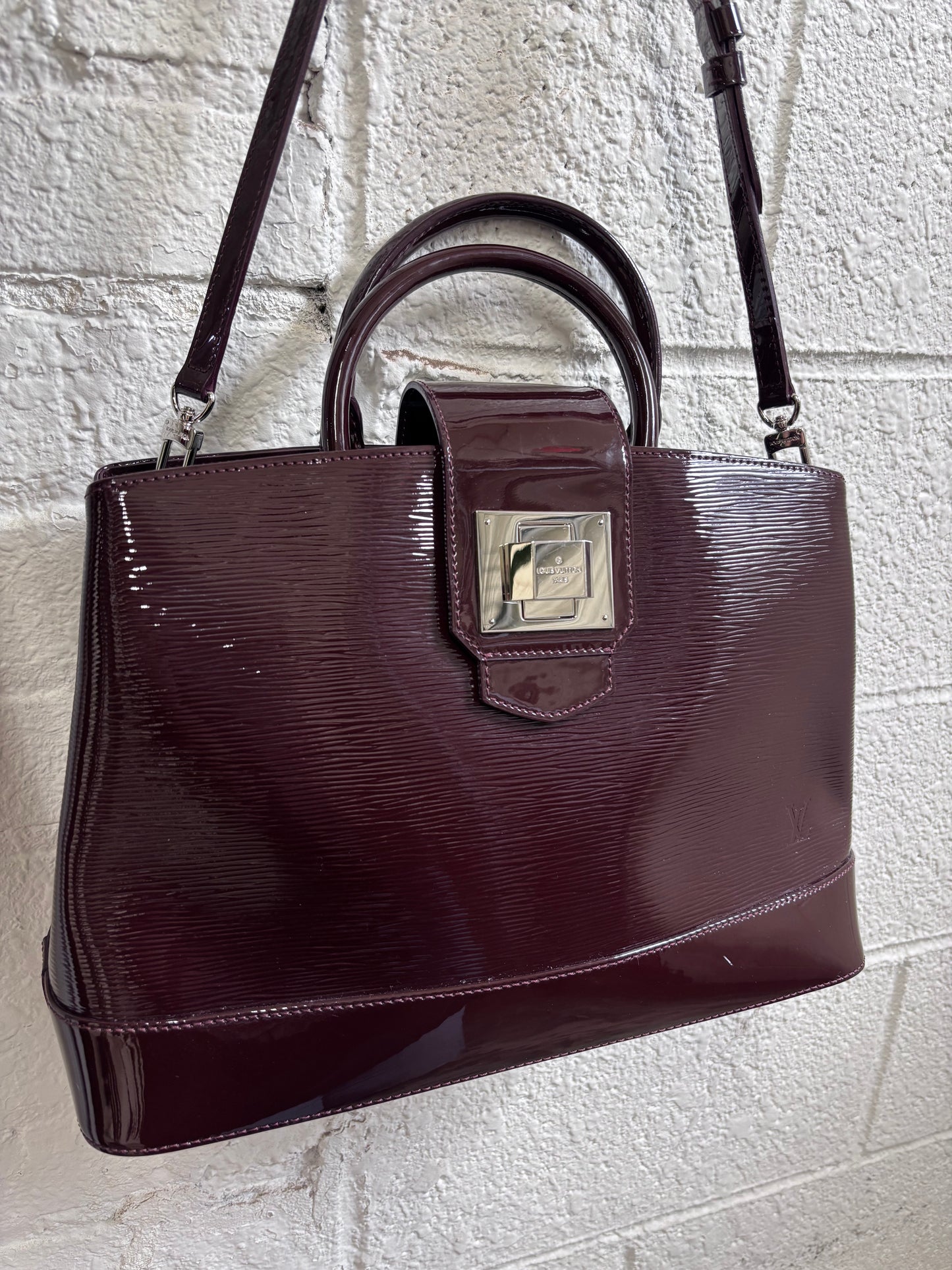 Louis Vuitton Prune Electric Epi Leather Mirabeau GM Bag