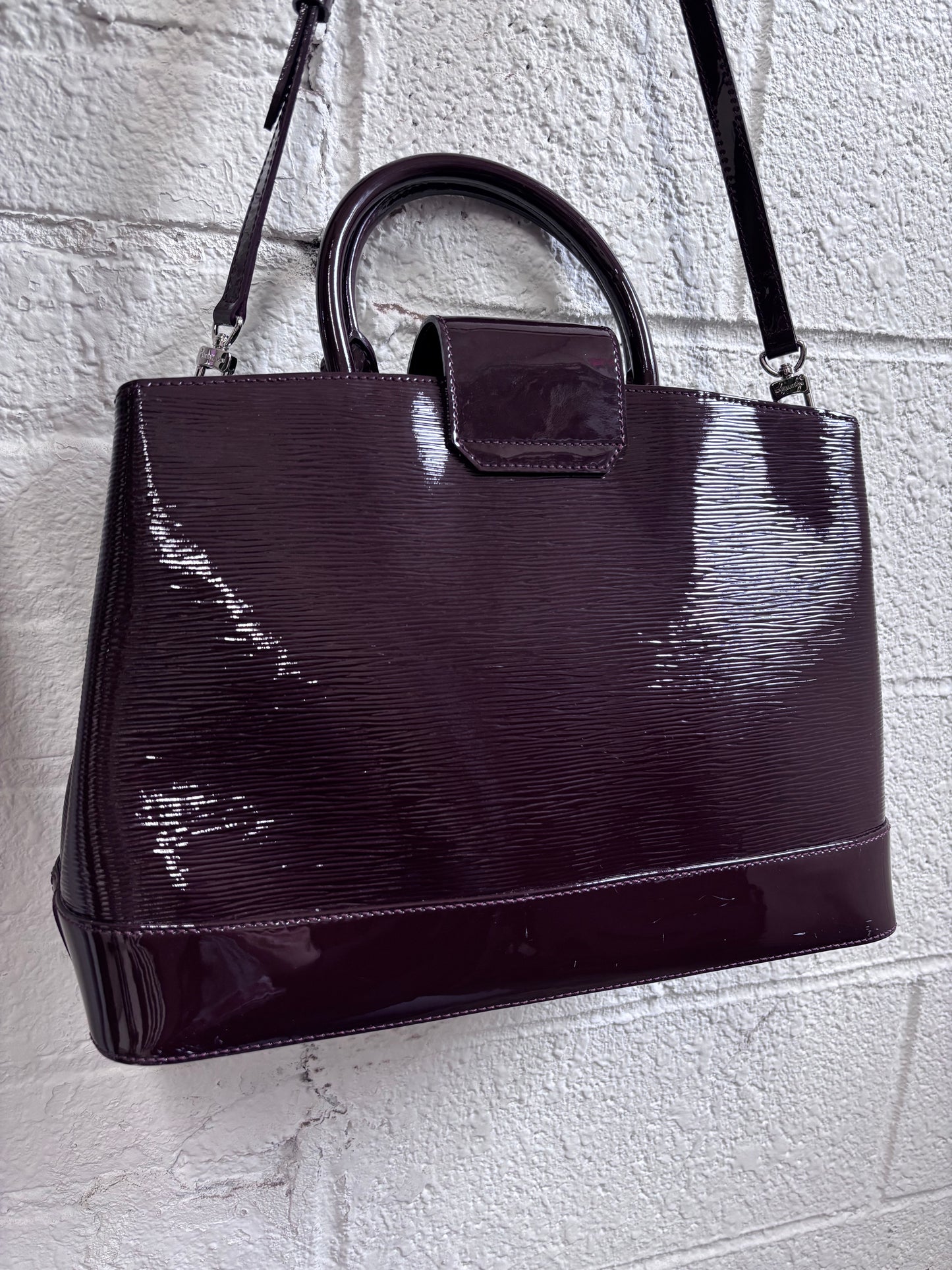 Louis Vuitton Prune Electric Epi Leather Mirabeau GM Bag