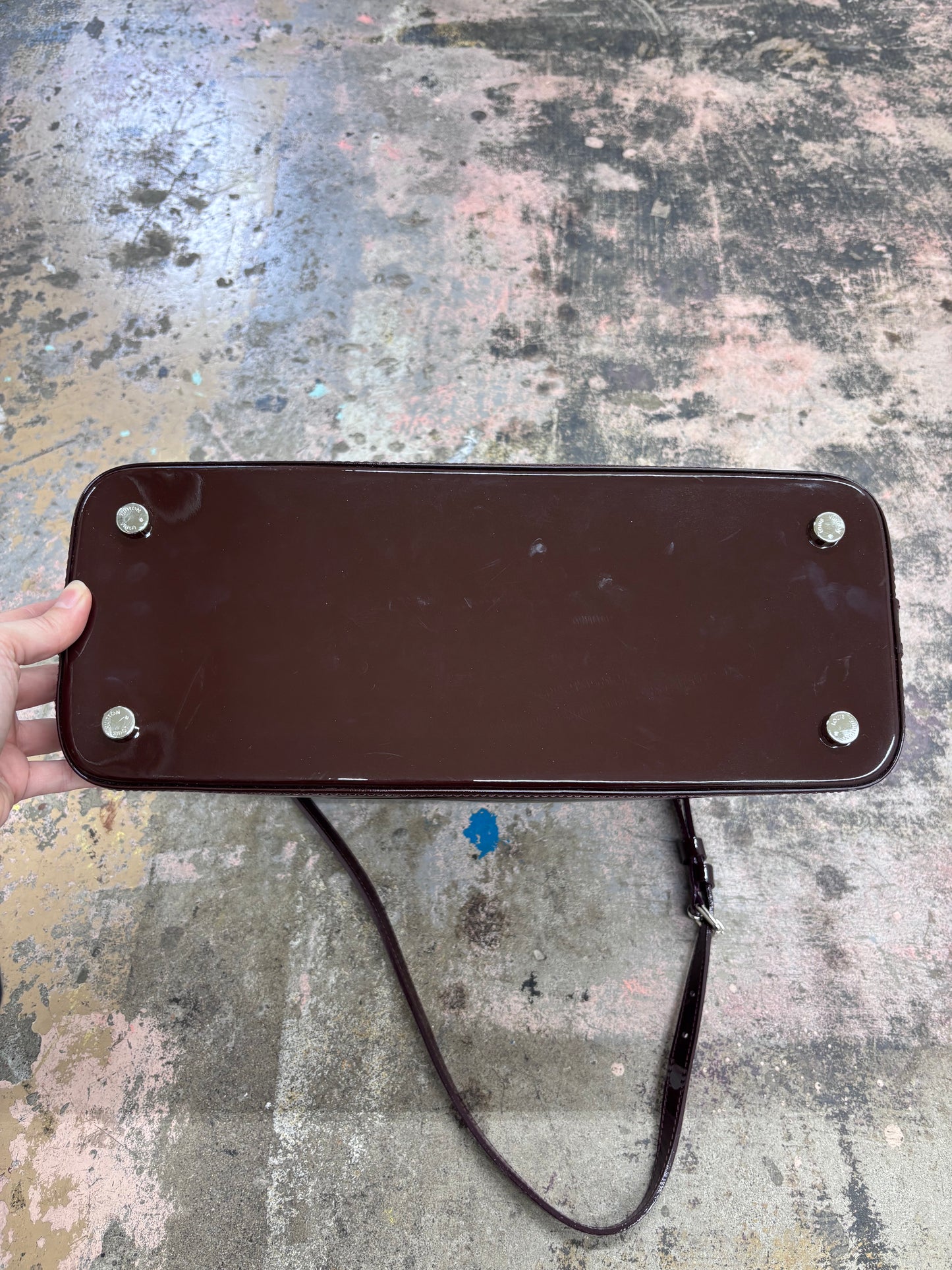 Louis Vuitton Prune Electric Epi Leather Mirabeau GM Bag