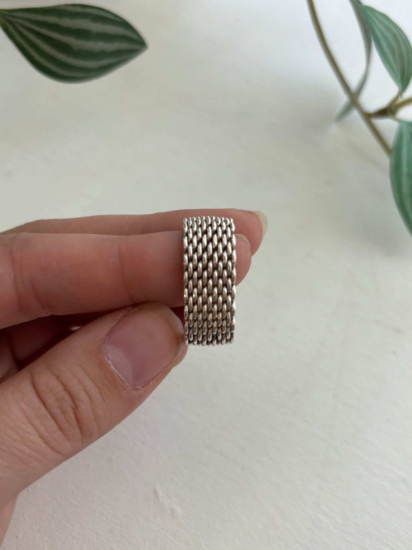 Tiffany & Co. Somerset Sterling Silver Mesh Ring