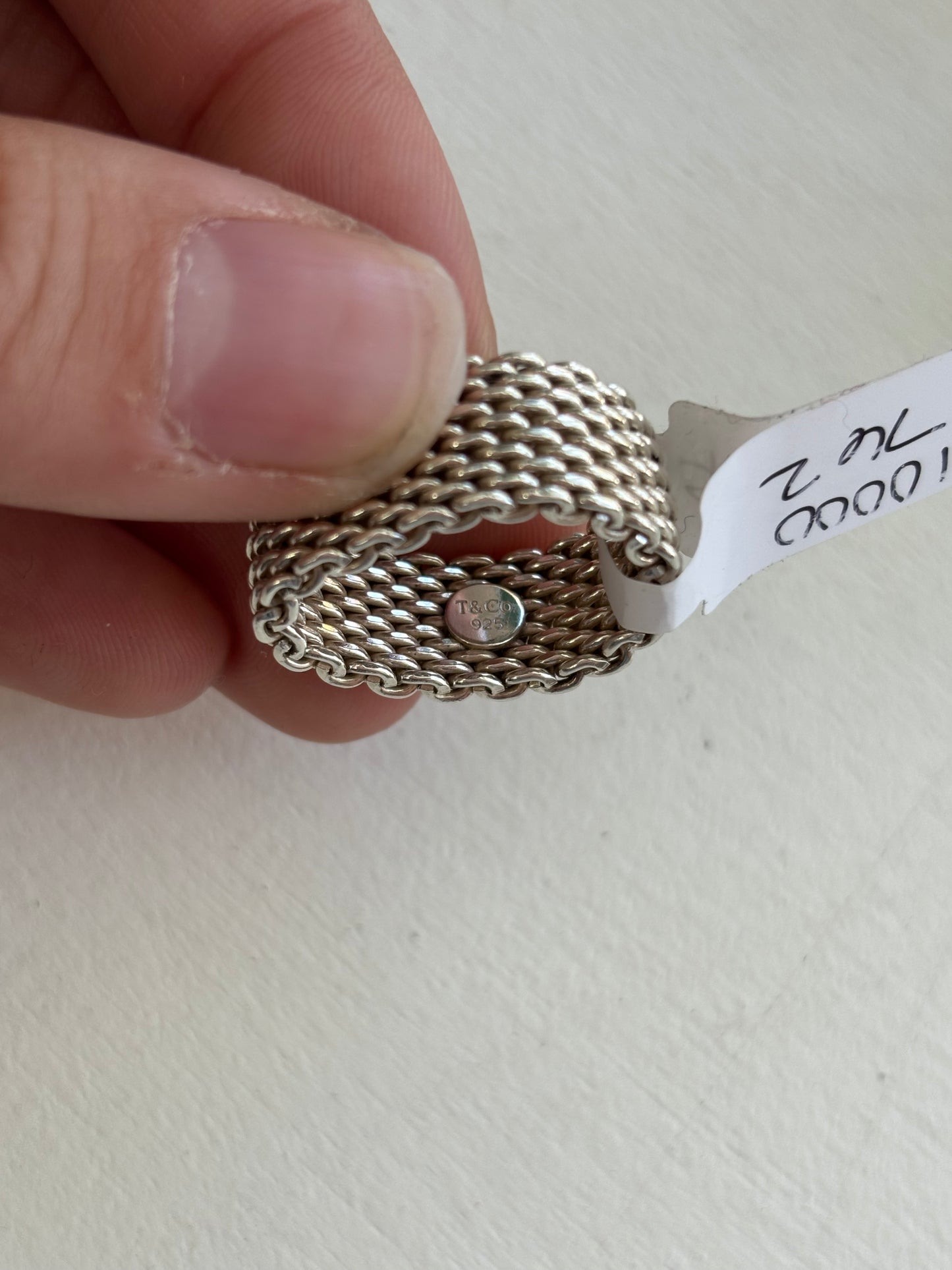Tiffany & Co. Somerset Sterling Silver Mesh Ring